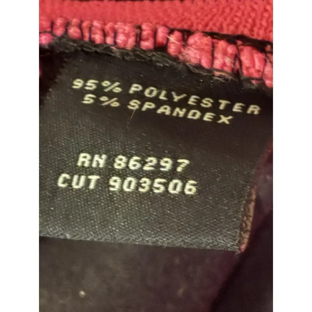 Y2K BCBG Maxazria Foldover Yoga Pants With Glitter Logo, Black & Pink Vintsge M